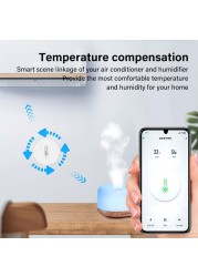 ZigBee Temperature Humidity Sensor Smart Home Thermometer Home Heat Detector Work Detector With Alexa Google Home Assistant