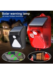 Solar LED human body induction lamp, waterproof outdoor patio pet automatic identification smart warning