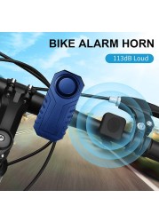 Elecpow Bicycle Alarm Remote Control Waterproof Electric Bicycle Burglar Alarm With Loud Horn 113dB Vibration Sensor Motorcycle