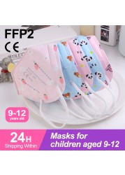 5 طبقات اقنعة الاطفال fpp2 niños CE KN95 FFP2 قناع قابل لإعادة الاستخدام 9-12 سنة الاطفال infantil Mascarillas masques ffpp2 enfants masque