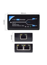 2 port POE extender port transmission extender IEEE802.3af max extend 120m transmission poe extender for ip camera transmission