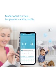 Camason Tuya Wifi 2022 Temperature Humidity Sensor Indoor Humidity Meter Thermometer Detector Support Alexa Google Smart Home