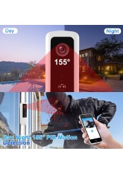 Elecpow Tuya Video Doorbell Smart Home Wireless WiFi Phone Intercom Doorbell 155 Degree View PIR Night Vision Security Camera