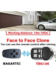 YNG Marantec 868mhz Garage Gate Remote Control for MARANTEC Digital 302 382 313 321 384 304 323 868 Electric Garage Door Opener