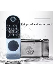 AISUO Tuya WiFi Mobile Phone Unlock Remote Control Fingerprint Magnetic Card Password Key Outdoor Waterproof Smart Door Lock