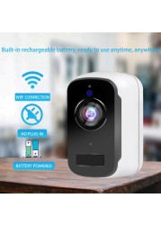 WiFi Camera 3MP Battery Powered Outdoor Wireless Security Camera PIR Alarm SD Card Record CCTV Video Surveillance Camhi Pro APP