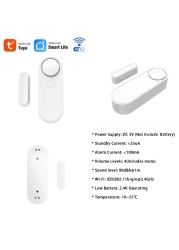 Smart Home Door Switch Magnetic Sensor Window Detector Compatible with Alexa Tuya APP Remote Control and Alerts