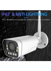 4K 8MP WiFi Wireless IP Camera Full Color Night Vision Compatible Hikvision IMX415 Motion Detection Home Security