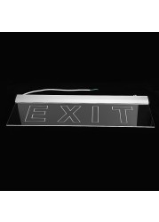 AC220V 3W LED IP30 600x200mm/23.62x7.87in Emergency Exit Evacuation Indicator Light