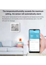 Tuya Smart life Zigbee-مستشعر درجة الحرارة والرطوبة ، مقياس حرارة داخلي مع شاشة LCD