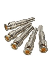 2/5/10pcs New JR-B25 Male Welding BNC Connector for Cctv Camera System Adapter Converter