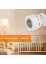 TUYA ZigBee Passive Infrared Body Motion Sensor PIR Sensor 2 in 1 Smart Home Alarm Light Usb Built-in Battery New