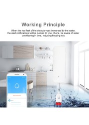 Tuya Water Leak Alarm Wifi/Zigbee Water Leak Detector Flood Alert Overflow Smart Home Security Alarm System Work With Smart Life