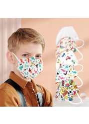 20-200pcs 2022 Individual Packed Fit 2-9 Old Kids KN95 Mascarillas 5 Layer Car Children Mouth Mask Respirator Reusable Masque