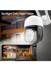 2022 5MP Wifi IP Camera Outdoor 1080P HD Wireless PTZ Camera Speed ​​Dome CCTV Security Camera AI Auto Tracking Video