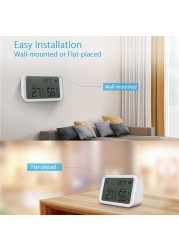 WiFi Smart Home Temperature Humidity Sensor With LCD Screen Indoor Thermometer Work Alexa Google Home Via Tuya APP Control