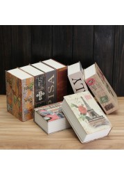 2022 Book Cabinets Fun Simulation Key Lock Book Box Metal Steel Cash Safe Secret Hidden Piggy Bank Storage Box (Size