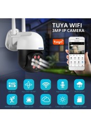 2022 KERUI 3MP Outdoor Camera PTZ WiFi IP Camera 4X Digital Zoom IR Human Detection WIFI CCTV Surveillance Motion Detection