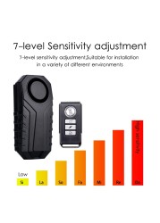 2022 Marlboze Waterproof Remote Control Motorcycle Electric Car Vehicle Security Anti-lost Reminder Vibration Warning Alarm