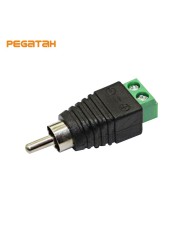 10pcs 2pcs BNC Male Connectors RCA Plug JR-R55 with Audio to Terminal Block for CCTV Camera AHD CVI Camera TVI Camera