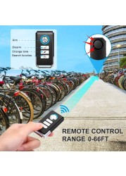 2022 Awapow Anti-theft Bicycle Alarm 113dB Vibration Remote Control Waterproof Alarm With Fixed Buckle Motorcycle Safety