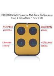 Gate Control Duplicator 280-900MHz Multi Frequency Garage Remote Control 868MHz 433.92MHz Rolling Code Door Command Transmitter