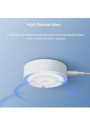 New 2022 Xiaomi Mijia WiFi Natural Gas Sensor Detector Built Bluetooth Smart Home Combustion Gate Leak Gas Alarm