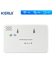 2022 Kerui Tuya W18 لاسلكي واي فاي إنذار المنزل GSM IOS أندرويد APP التحكم LCD GSM SMS لص نظام إنذار لأمن الوطن