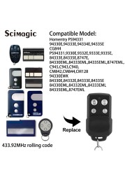 Replacement door remote control, garage door remote control, 433.92MHz