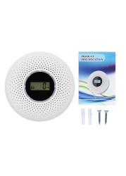 2022 ESCAM 2 in 1 LCD Display Carbon Monoxide and Smoke Combo Detector Battery Operated CO Alarm with Flashing LED Light