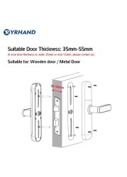 2022 YRHAND H2 Tuya wifi fingerprint fechadura eletronica password cerradura inteligente smart door lock