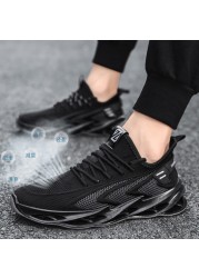 Mens Running Breathable Mesh Casual Shoes Comfortable Blade Male Sneakers Black Outdoor Lightweight Sports Jogging Men's Shoes