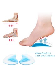 Sunvo - Kids Orthotic Insoles, Silicone Gel, Flat Foot Corrector, Arch Support, Shoe Pads