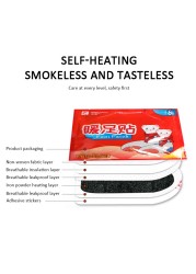 2/20pcs Warm Stickers Paste Pads Warm Body Stickers Hand Foot Warm Stickers Waist Belly Heating Insole