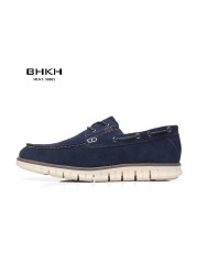 BHKH 2022 Autumn Men Shoes Smart Fashion Shoes Casual Shoes Leather Man Casual Shoes Office Work Footwear Men Shoes