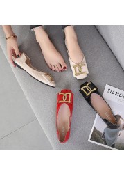 2021 ballerina shoes women spring fashion ballet flats shoes square toe patent leather shoes loafers women girls