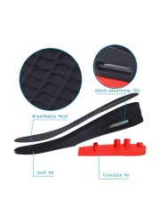 Height Increasing Insoles 2-Layer Adjustable Increase Shoes Pads Air Cushion Foot Lift Insert Longer Unisex Feet Care Soles