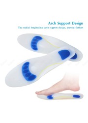 Medical Silicone Insoles for Shoes Flat Foot Corrector Arch Support Plantar Fasciitis Orthotics Foot Care Inserts