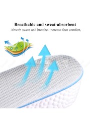 Memory Foam Height Increasing Insoles for Men Women's Shoes Sneakers Heel Insert Comfort Deodorant Shoe Sole Lift Mold