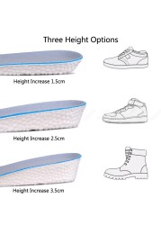 Memory Foam Height Increase Insoles For Men Women Shoes Insert Sneakers Heel Lift Mold EVA Material Increase Insole