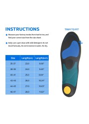 3ANGNI Orthotic Shoe Insoles Arch Support Heel Cushion for Plantar Fasciitis Full Length Orthotic Insoles Relief Foot Pain