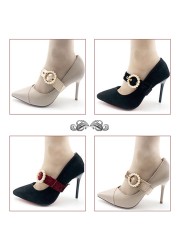 1 Pair Elastic Band Shoelaces For High Heel Shoes Women Shoelace Pearl Straps Shoe Accessories