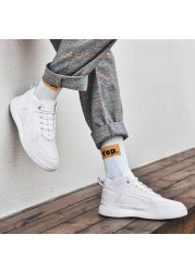 Fashion sneakers men's shoes light white sneakers men's casual shoes flat leather designer shoes men's leisure shoes