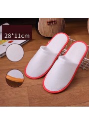 50pcs Disposable Slippers Men Women Business Travel Passenger Shoes Home Guest Slippers Hotel Beauty Club Shoes Indoor Slippers