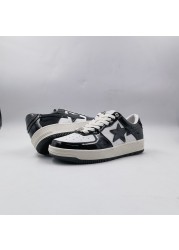 Classic Meteor Sneakers Camouflage Sneakers Genuine Glossy Leather Box for Men and Women Casual Shoes