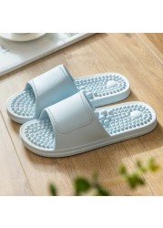 2022 Massage Slippers Women Sandals Men Unisex Indoor Non-slip Solid Soft Bottom Couple Flip Flops Home Bathroom Shoes