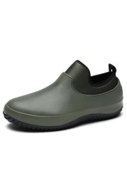 Men Slip-On Oil-Proof Kitchen Chef Shoes Multifunctional Restaurant Garden Waterproof Work Safety Medical Shoes