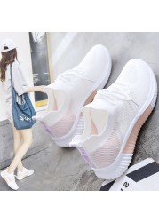 Women's shoes 2021 spring new white breathable sports mesh versatile summer hollow walking flying woven non-slip ladies sneakers