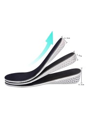 Soumit Memory Foam Height Increasing Insoles for Men Women Shoes Insert 2cm 3cm 4cm Heel Lift Elevator Cushion Insole Pads Soles