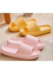 Cloud slippers thick platform slippers non-slip eva soft sandals waterproof indoor home silent damping indoor shoes for women